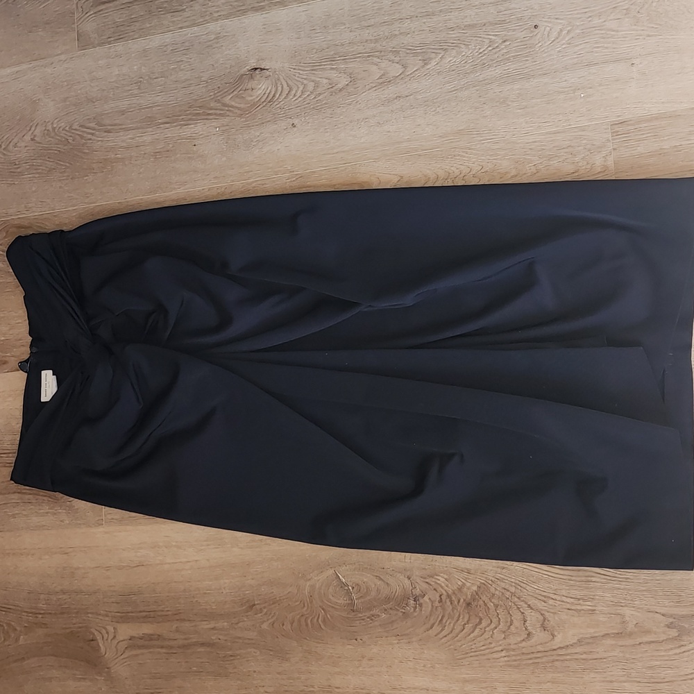 Dries Van Noten Black Draped Midi Skirt - Picture 7 of 14